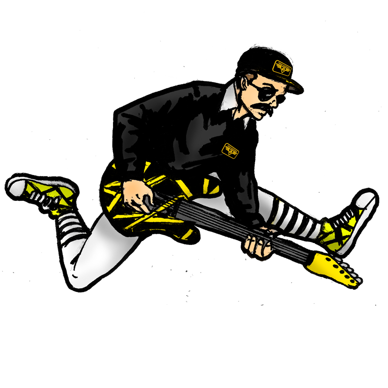 Cartoon of Eddie Van Hayden