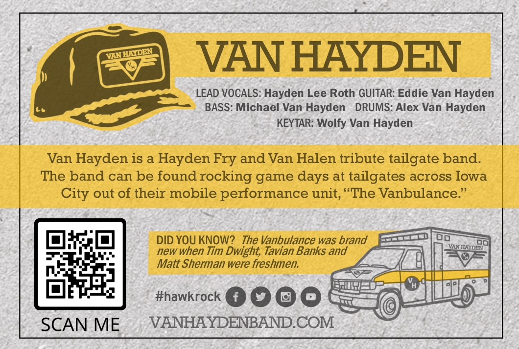 Van Hayden Band Rookie Card Back